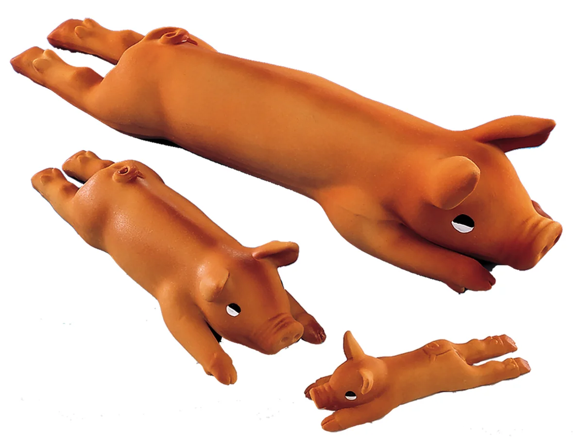 Vadigran Latex Varken Hondenspeelgoed - Oranje - 14cm