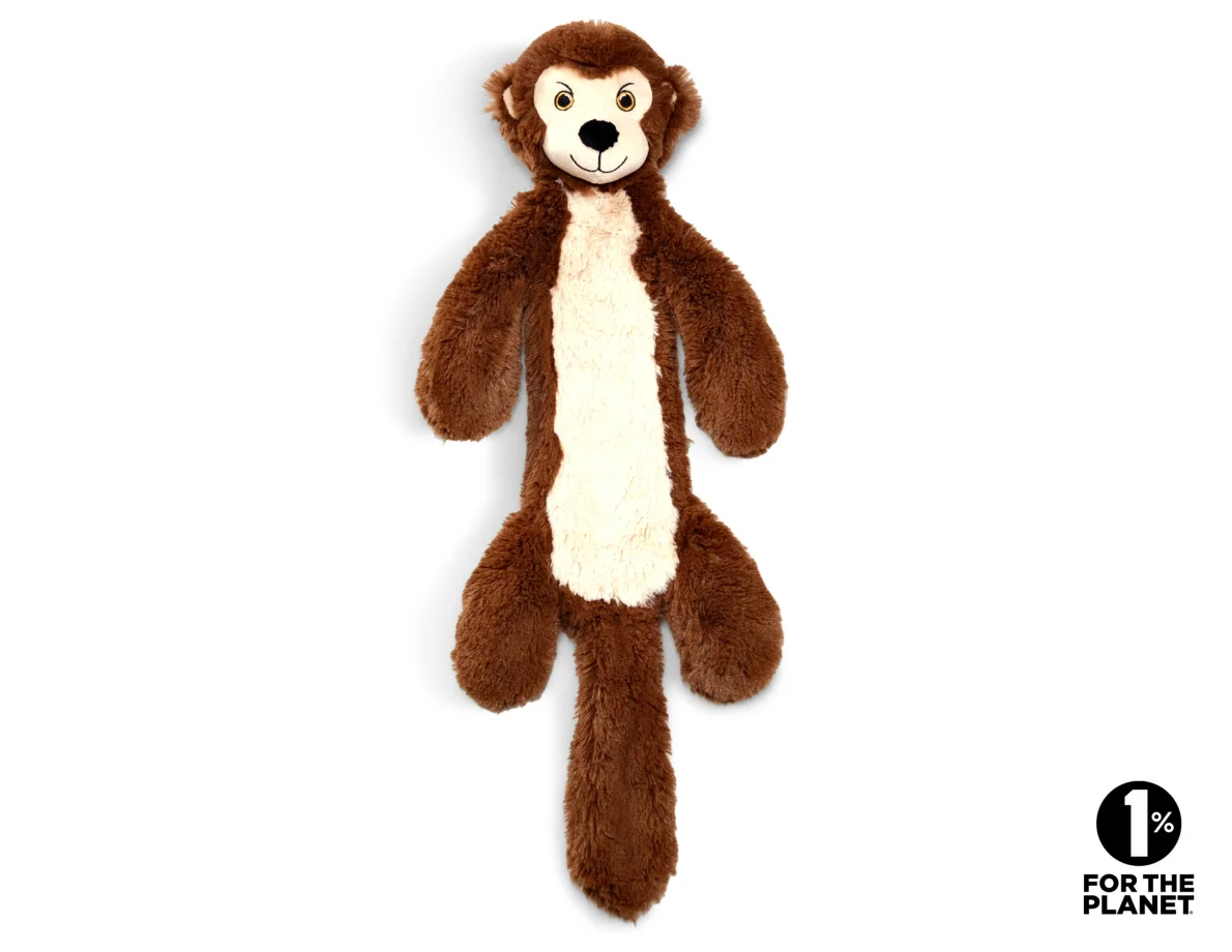 Vadigran Furry Fun Monk Pluche Hondenspeelgoed - Bruin