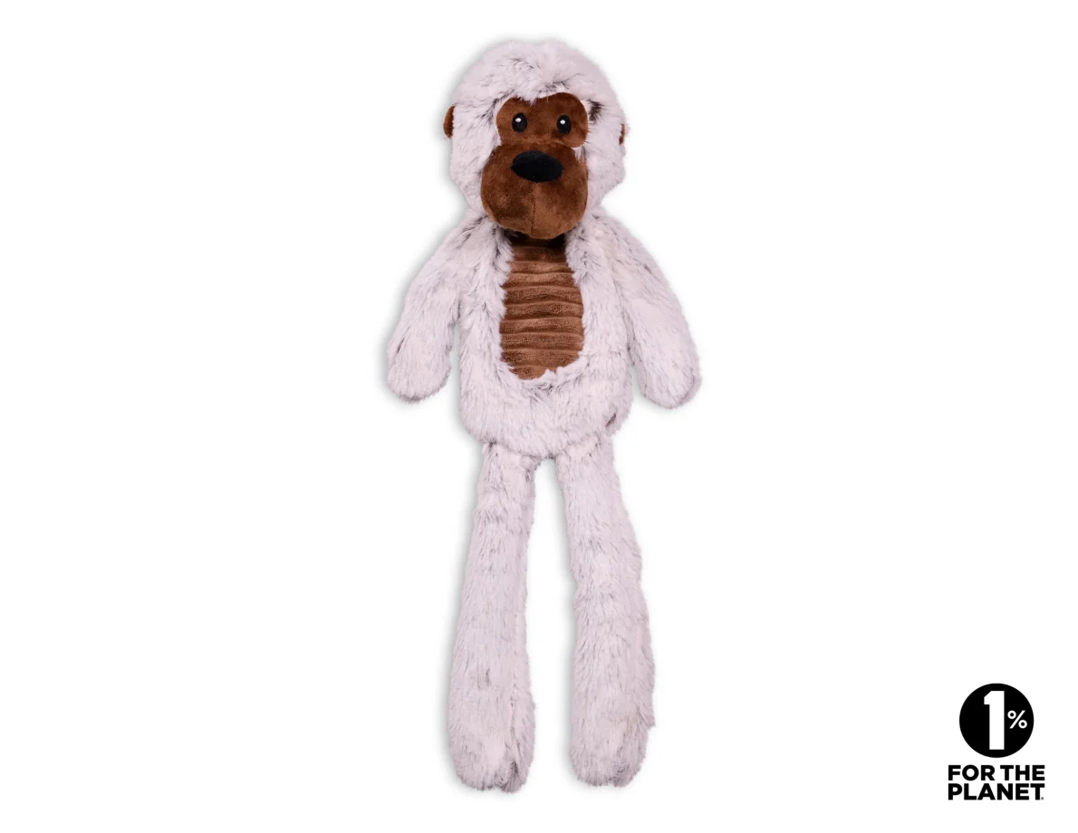 Vadigran Furry Fun Gira Pluche Hondenspeelgoed - Bruin - Wit