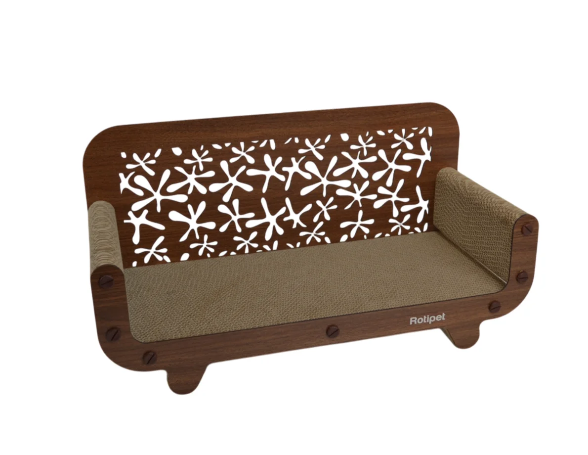 Rotipet Krabkarton Kat Stella MDF Bruin