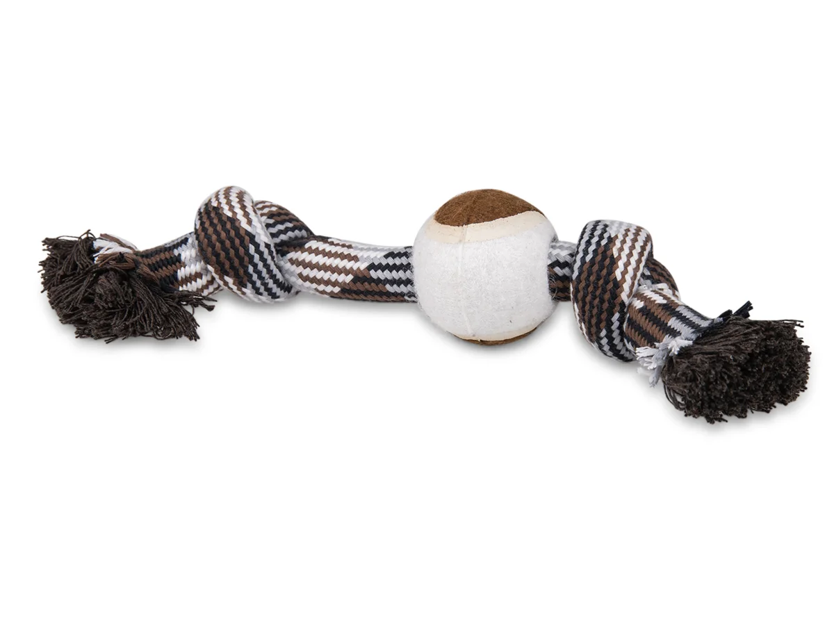 Vadigran Katoenen Koord met Tennisbal - Bruin