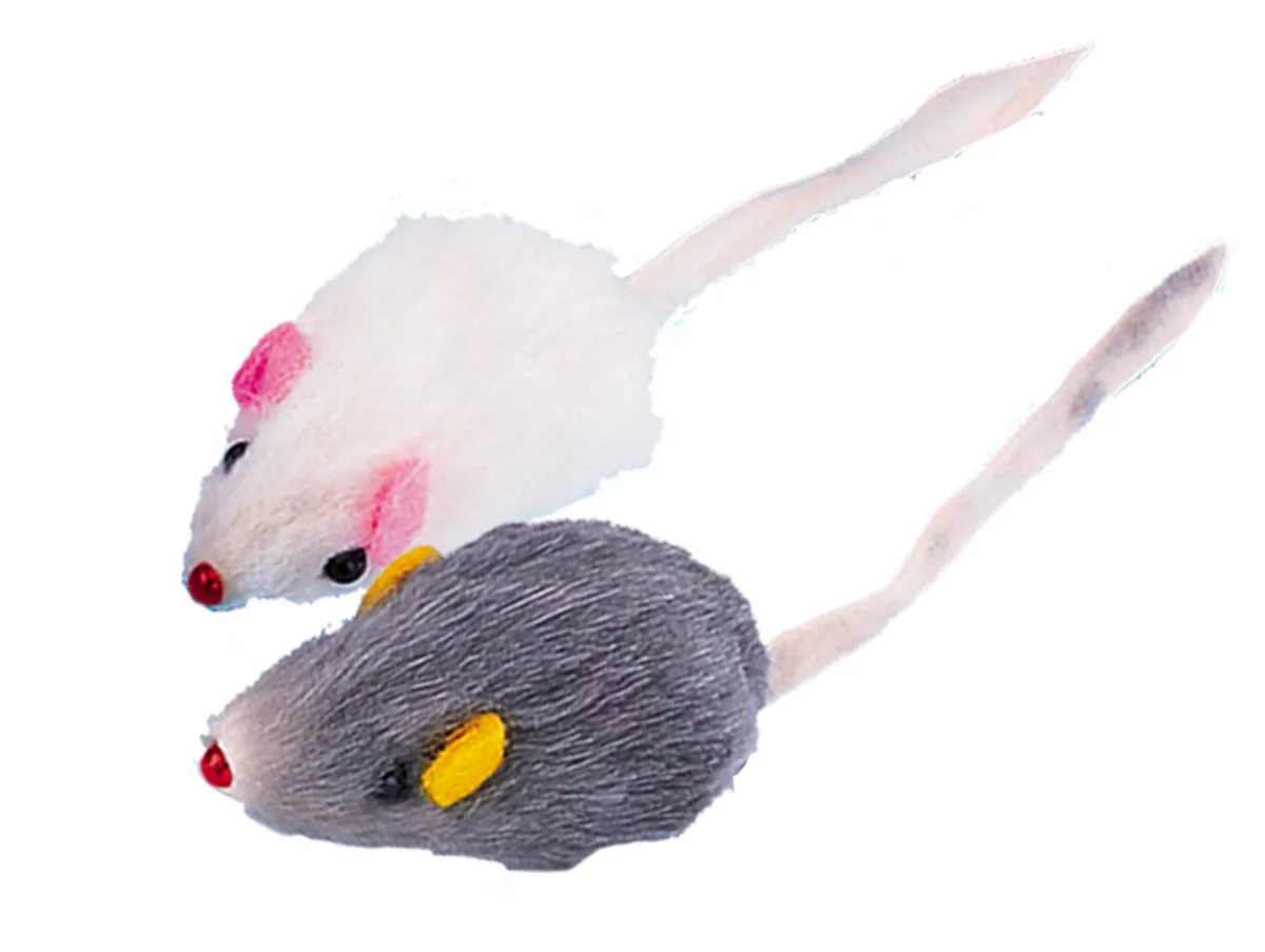 Vadigran Pluche Muis Kat Speelgoed - Grijs