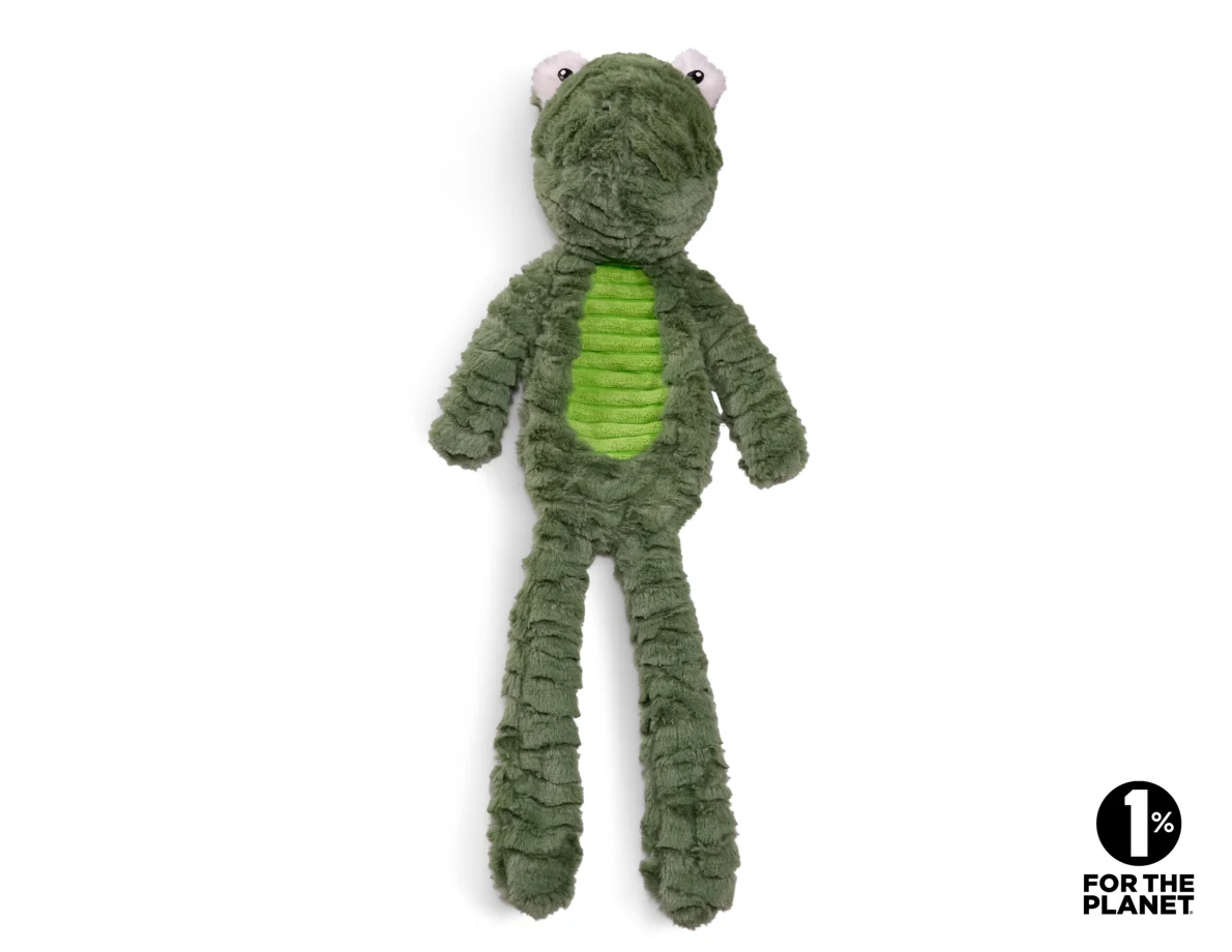 Vadigran Furry Fun Gira Pluche Hondenspeelgoed - Bruin - Groen