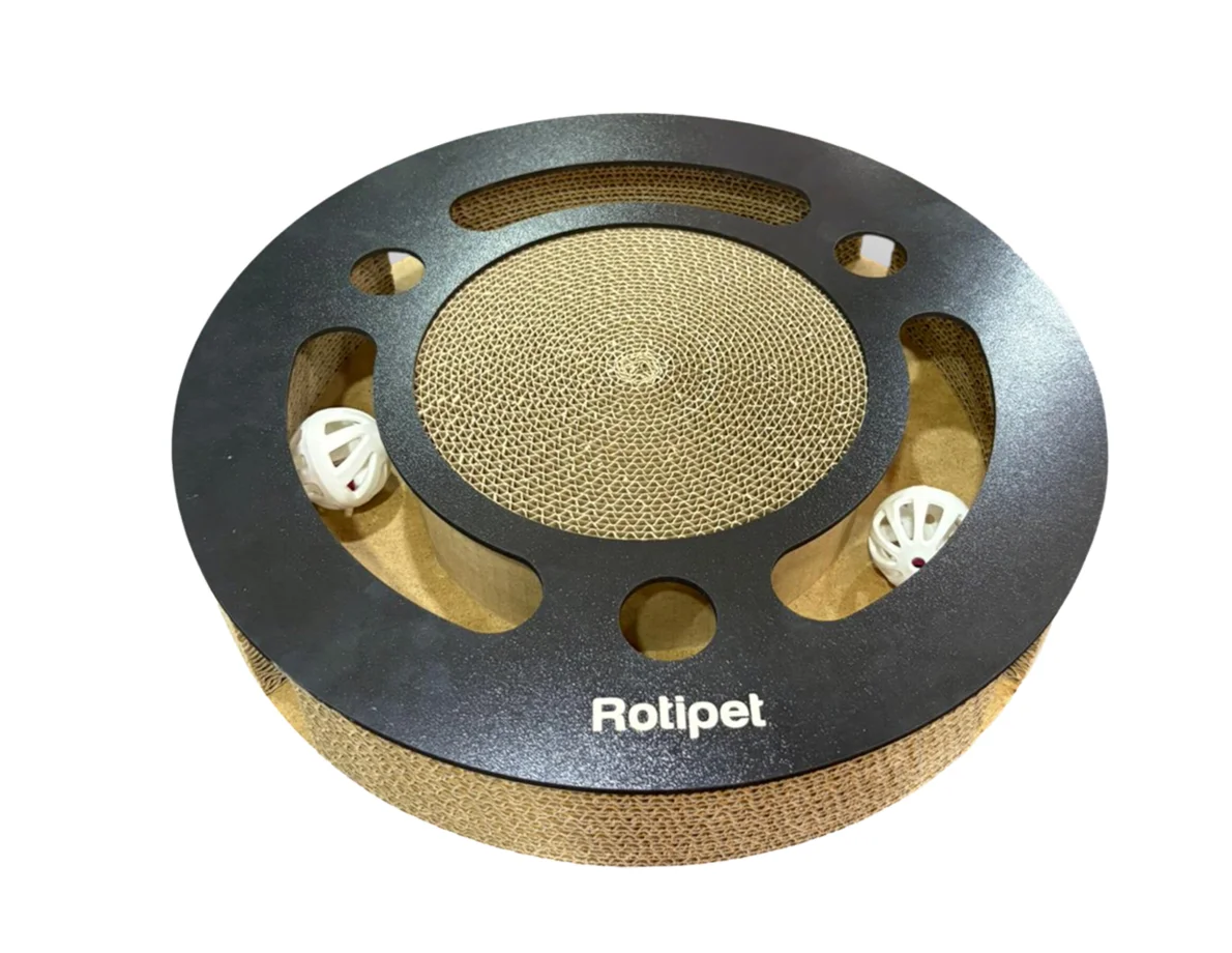 Rotipet Wheel Krabkarton Kat - Zwart