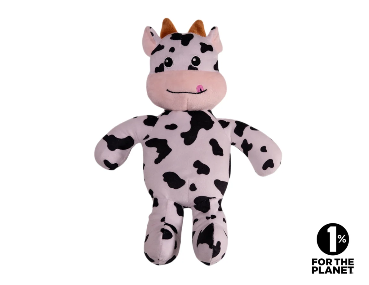 Vadigran Toy Box Ropa Koe - Pluche Hondenspeelgoed - Zwart - 0.13 kg