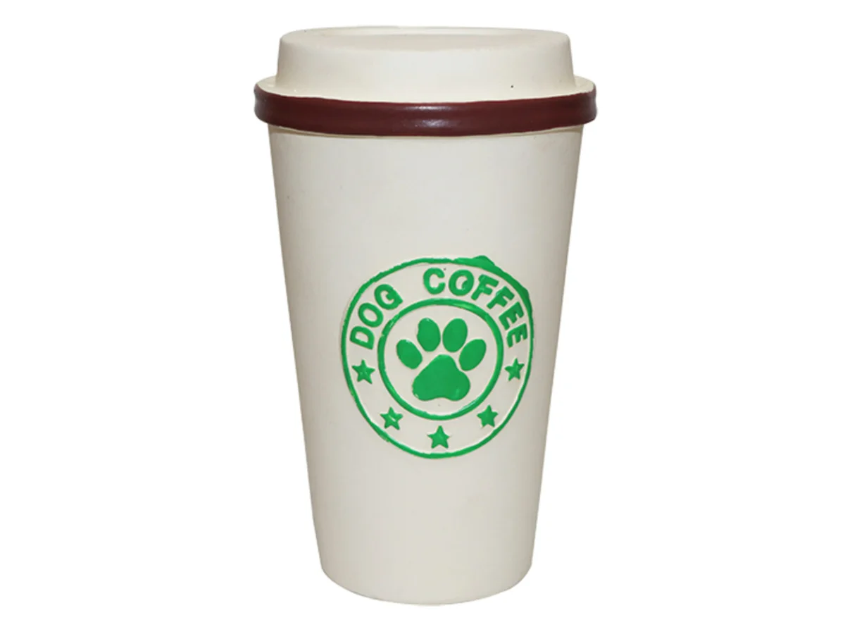 Vadigran Dog Coffee Latex Hondenspeelgoed - Wit