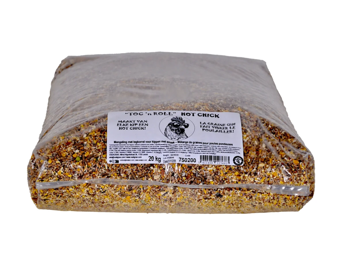 Alimentation pour poules Hot Chick avec grains – Toc 'n Roll